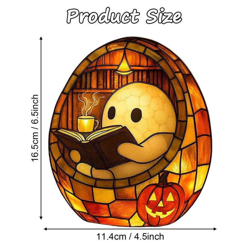Halloween Ghost Night Light - Spooky Cute LED Reading Lamp for Home Decor
