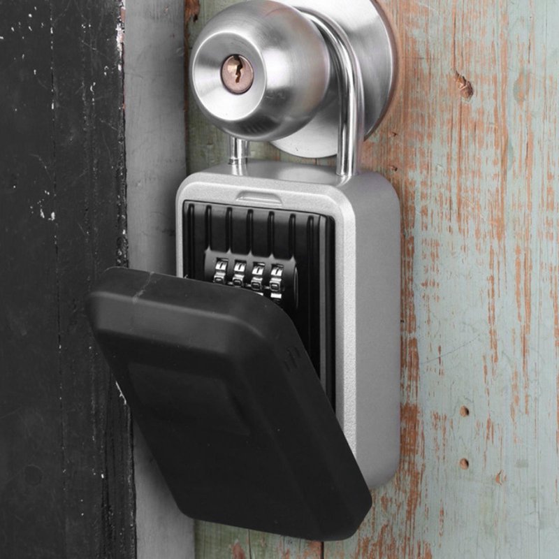 Weatherproof Key Lock Box with Combination Code Wall Mount Outdoor Indoor Safe