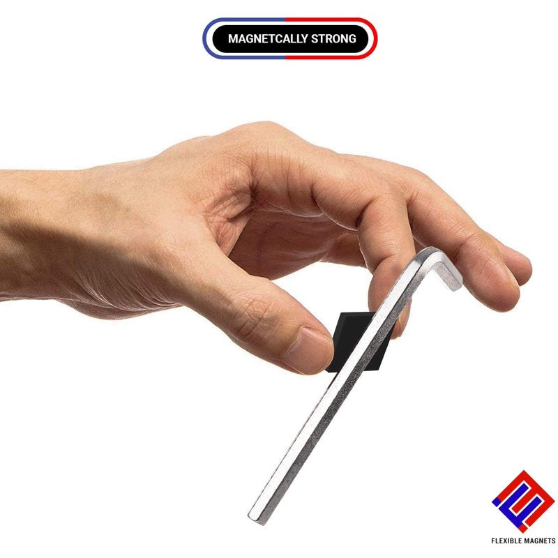 Self-Adhesive Magnetic Squares - Pack of 25, 1x1 inch, 20 Mil Thickness