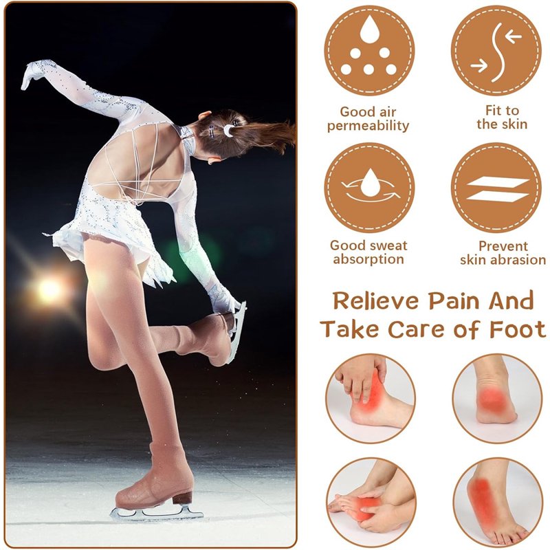 Ankle Gel Sleeves 2-Pack Support & Protection for Ice Skating Skiing