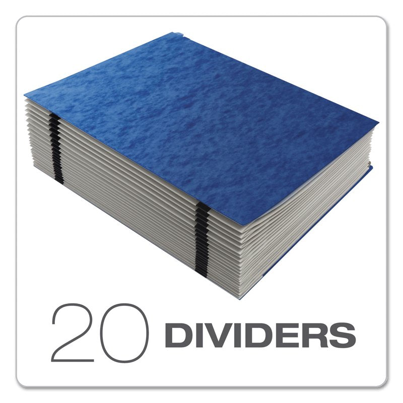 Expandable Desk File with A-Z Index - Letter Size, Acrylic-Coated, Blue