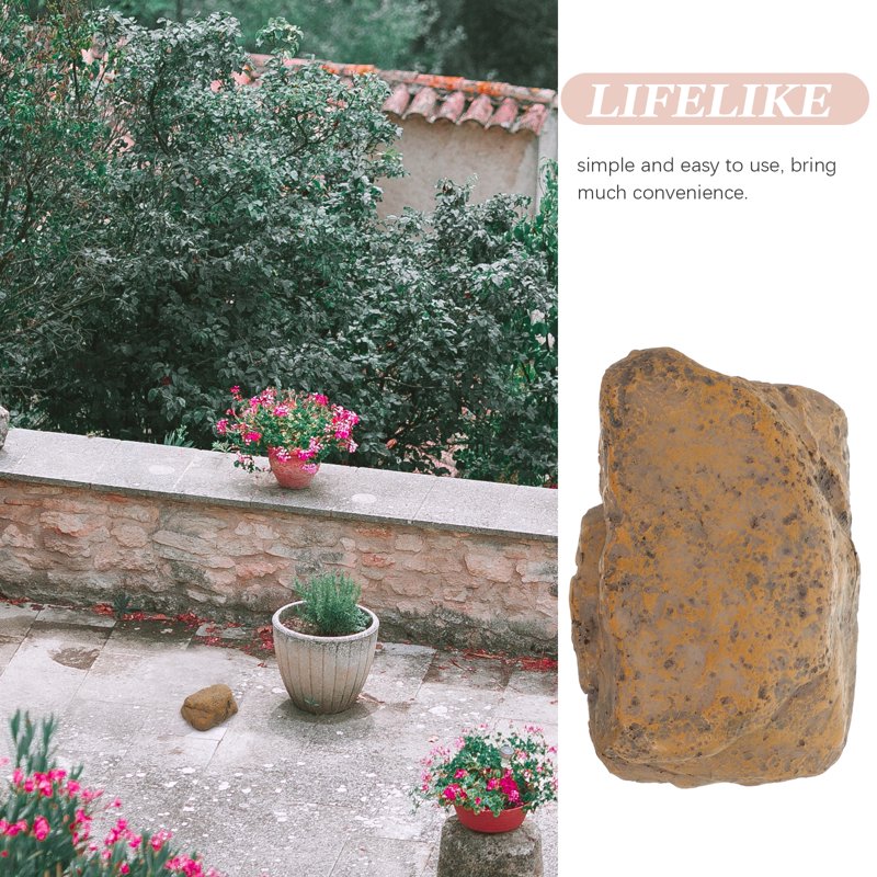 Simulated Stone Hidden Key Hider Safe for Outdoor Garden Keys and Small Items