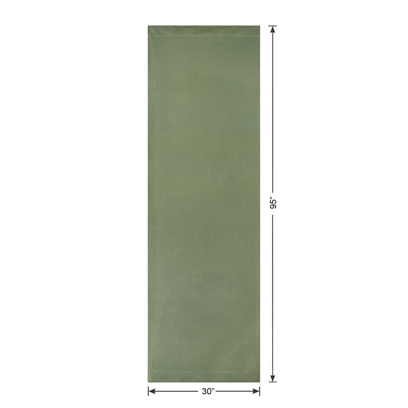 Blackout Curtain Panel Pair - Solid 30x95 Inch Rod Pocket with Back Tabs