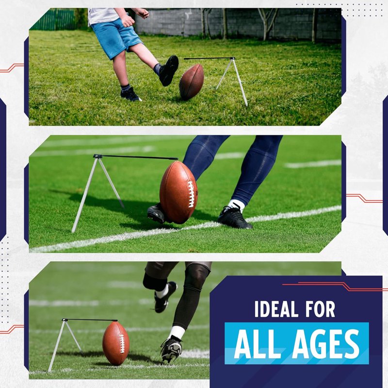 Football Kicking Tee with Adjustable Size - Portable Training Stand for Youth & Adult Football