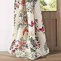 Botanical Curtain Panel Set - 84x42 Inches, 4-Piece Outdoor Window Drapes