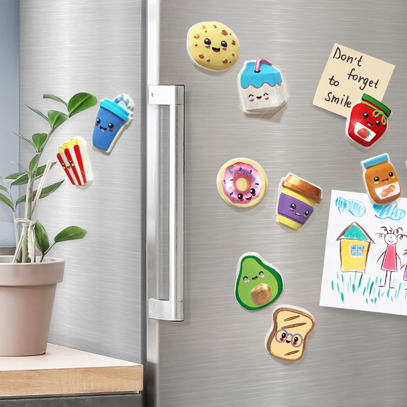 Paint Your Own Craft Magnets Set - Fun Paired Designs for Kids