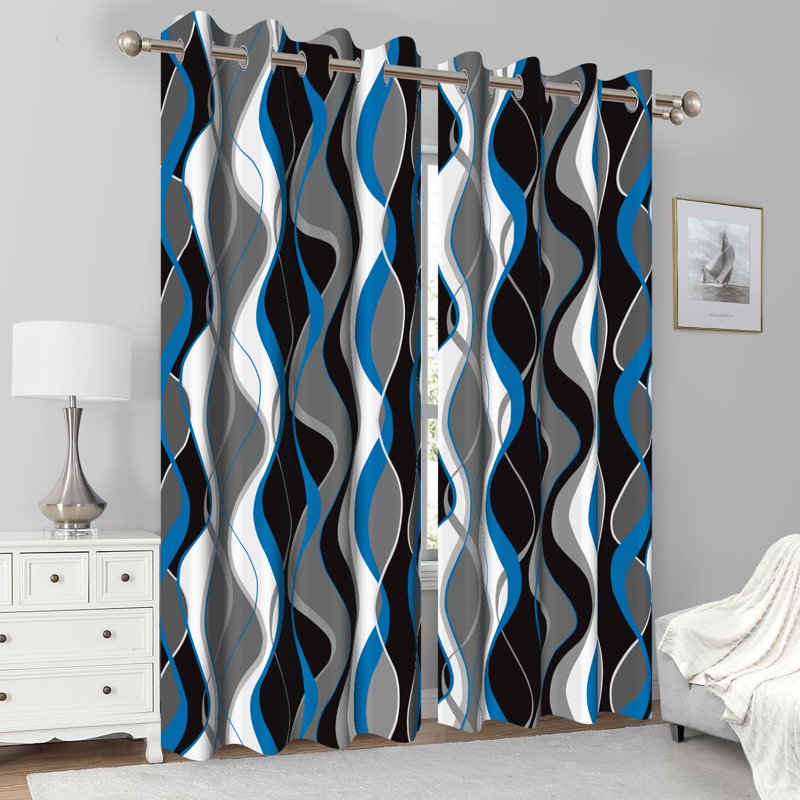 Blackout Curtains Set of 2 - Room Darkening Drapes for Bedroom & Living Room, 52x84 Inches