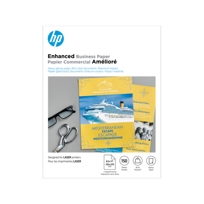 HP Glossy Photo Paper 8.5x11 Inches, Double-Sided, 50 Sheets