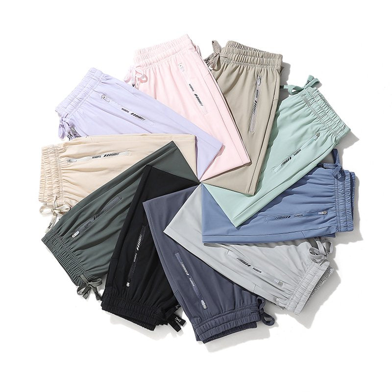 Women's Casual Stretch Active Pants with Pockets - Summer Breathable & Quick Drying
