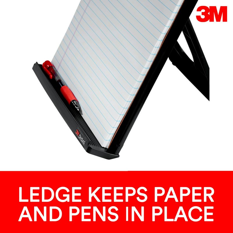 Desktop Document Holder for Office, Holds 150 Sheets, Adjustable Clip, Black