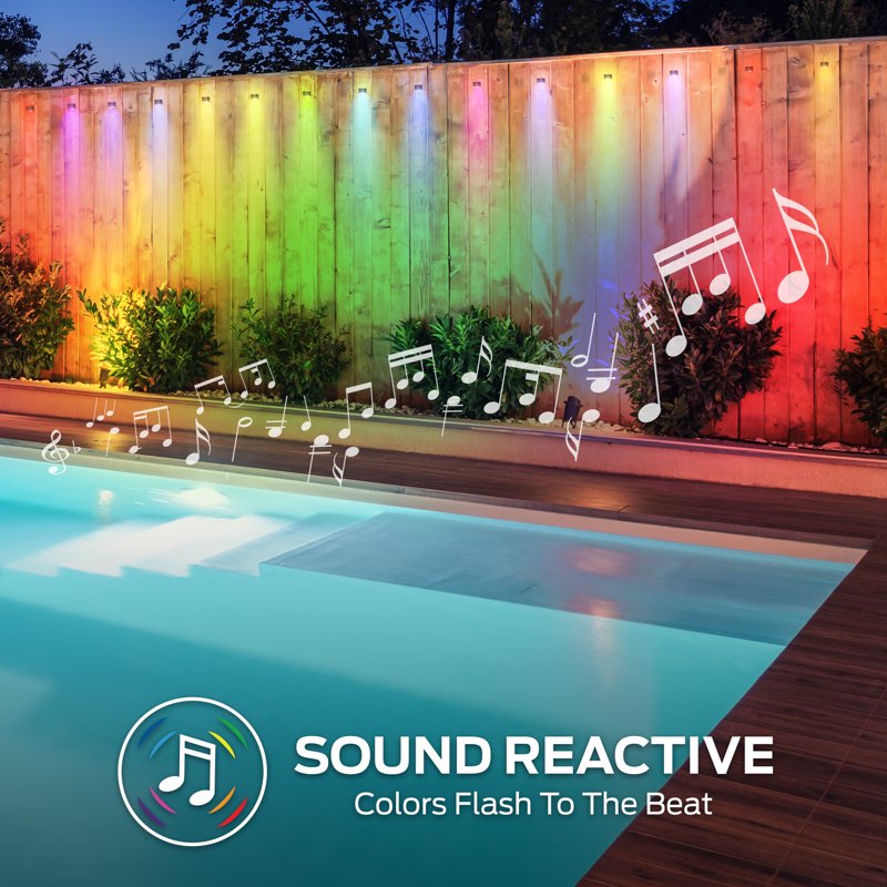 50ft RGBIC+WW Outdoor Deck & Fence LED Lights - Wi-Fi & Voice Control