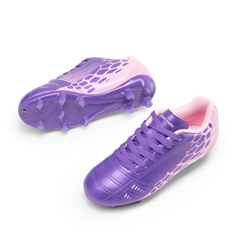 Dream Pairs Kids Soccer Cleats Shoes Purple/Pink – Little & Big Kid Football Shoes