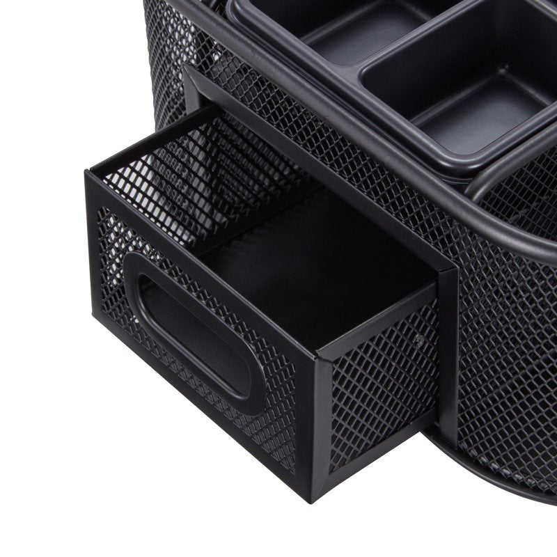Metal Mesh Desktop Organizer for Office Supplies - Black