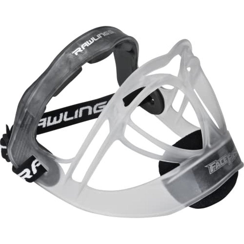 Softball Fielder's Mask with Wide Vision & Frosted Bars - Black/Clear