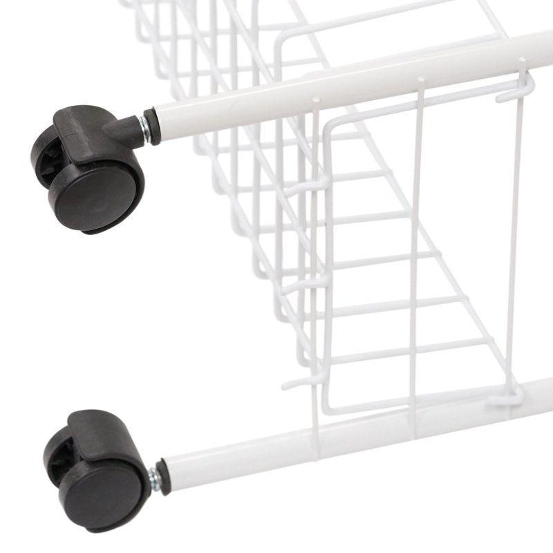 Slimline 3-Shelf Utility Cart for Laundry and Storage, Mobile Steel Organizer