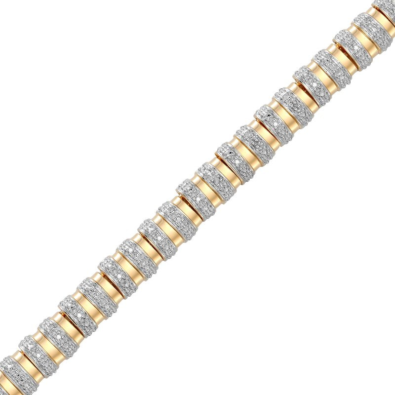 Diamond Accent Twist Necklace in 18k Gold over Bronze for Women