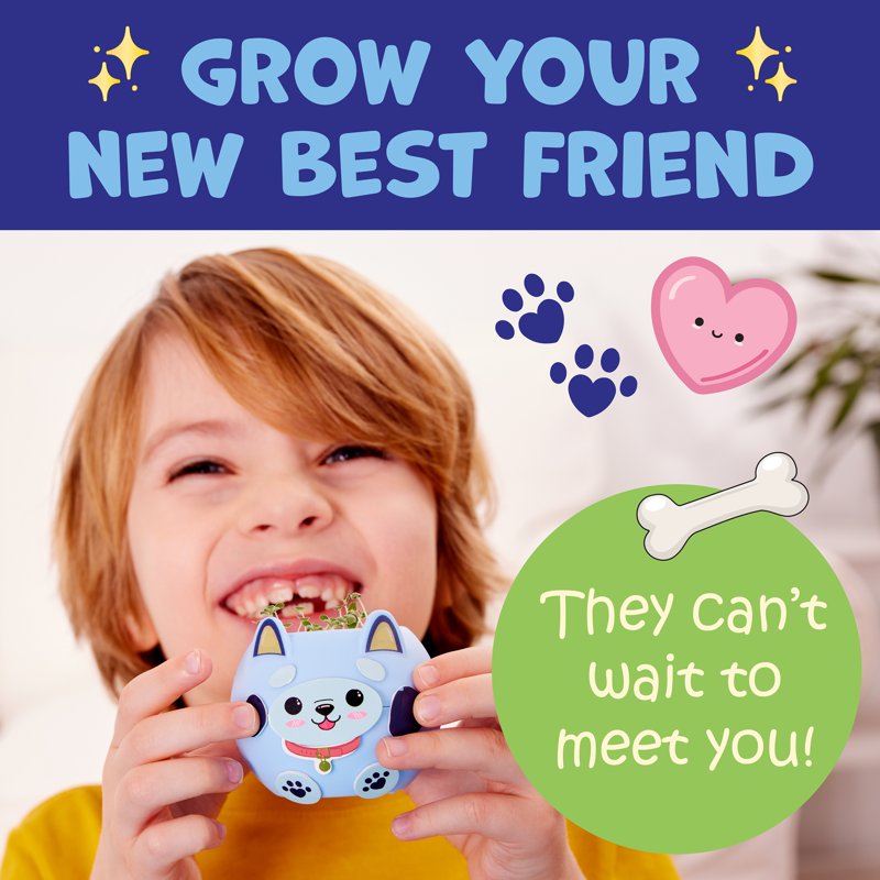 Kids Plant-A-Pet Puppy Gardening & Craft Kit - DIY Arts & Crafts for Kids 6+