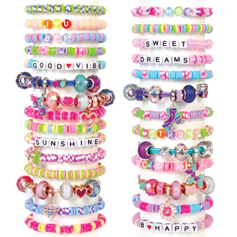 DIY Jewelry Bead Kit - Create Over 30 Bracelets with Charms & 2100+ Beads