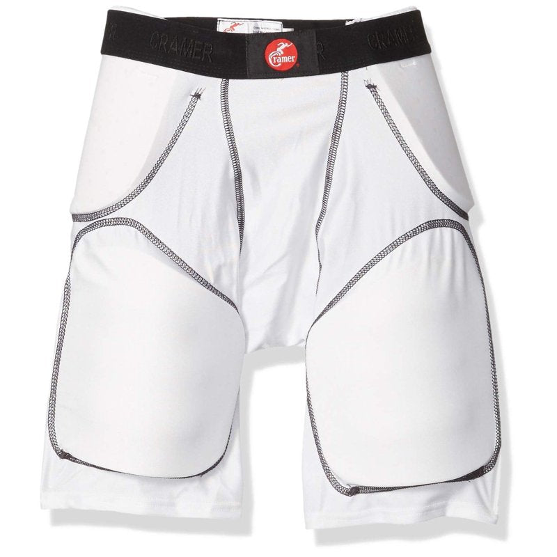 Football Girdle with 5 Pads - Adult XL White Protective Gear