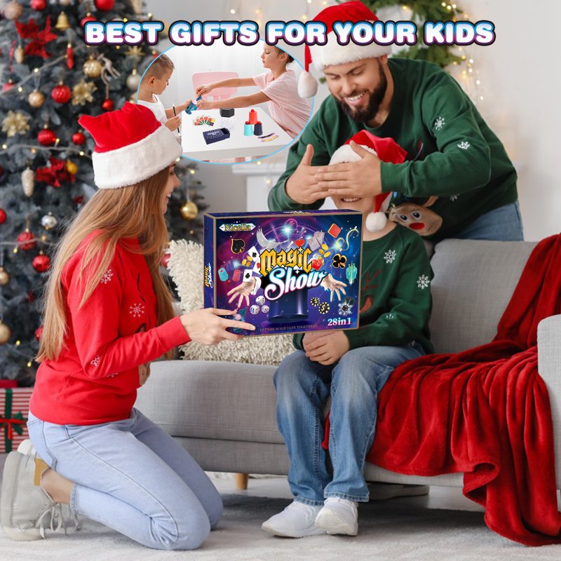 Kids Magic Kit with 109 Tricks, Manual & Video Tutorials - STEM Educational Toy for Ages 6-12