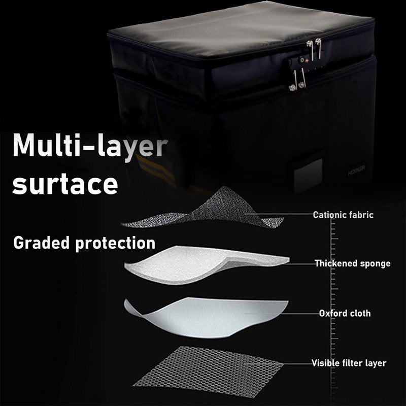 Fireproof Lockable Document Storage Box - Water-Resistant, Stackable File Organizer