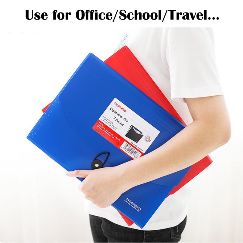 7-Pocket Accordion File Organizer Pack of 4, Letter & A4 Document Folders