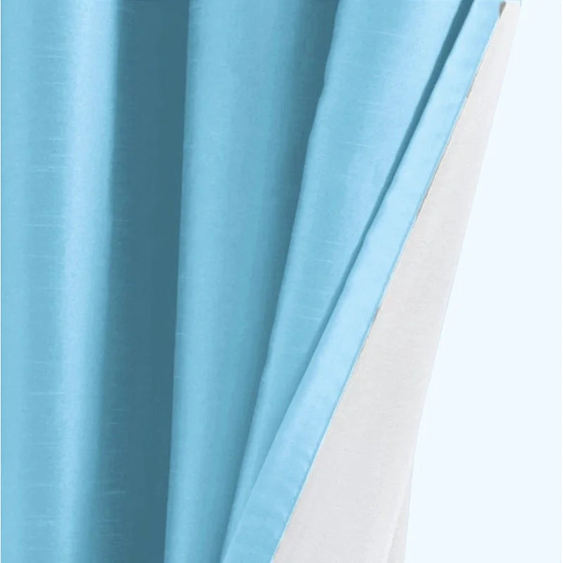 Blackout Window Curtain Drapes Set of 2 - Light Blue, 35x84 Inches