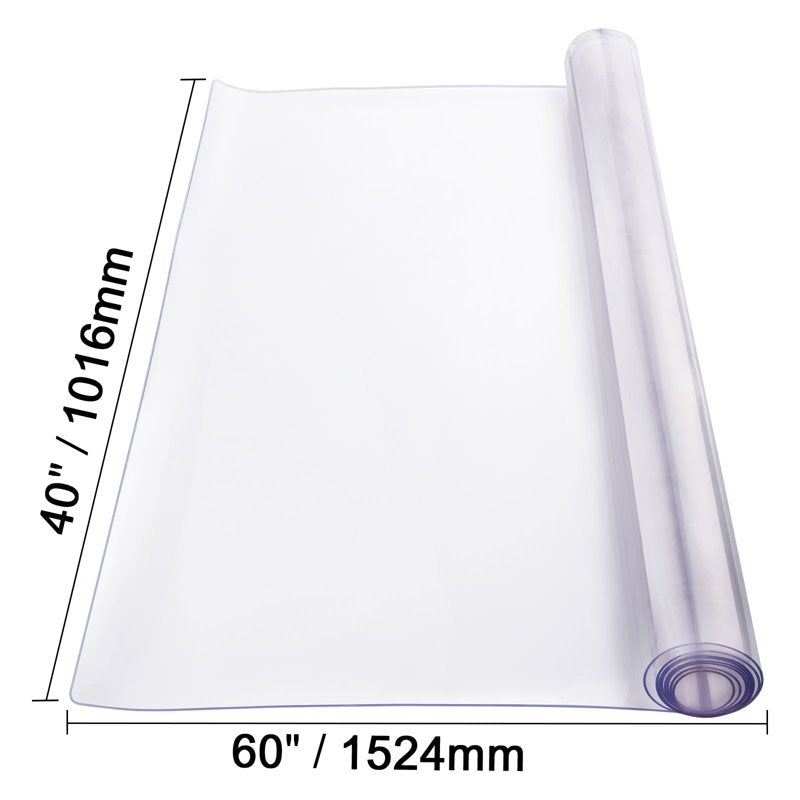 PVC Desk & Table Protector Cover - Water-Resistant, 40 x 60 Inch, Clear