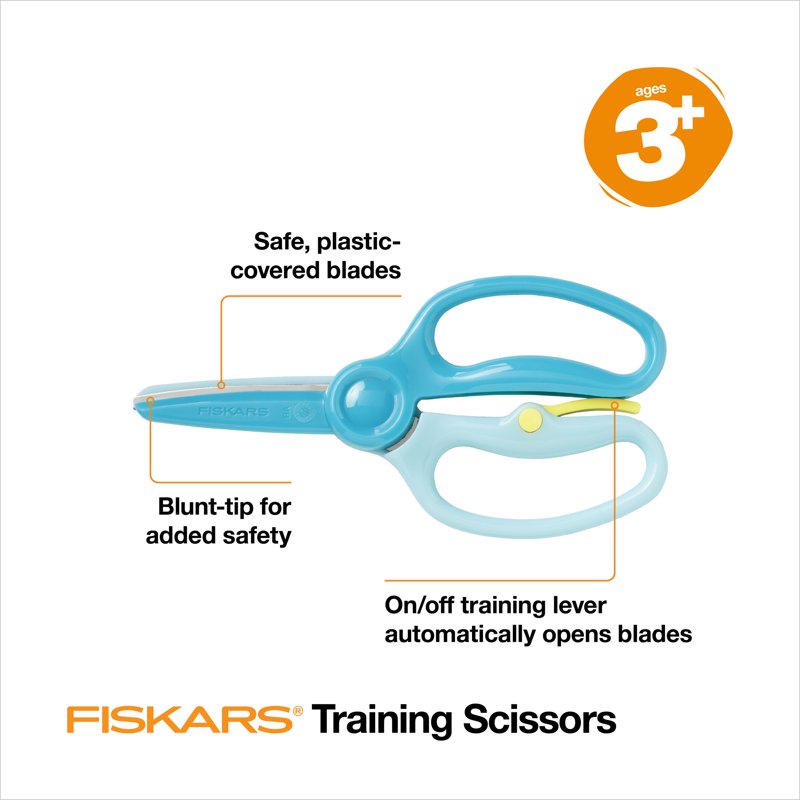 Kids Arts and Crafts Training Scissors & Activity Book Set - Safe Cutting Skills for Ages 3+