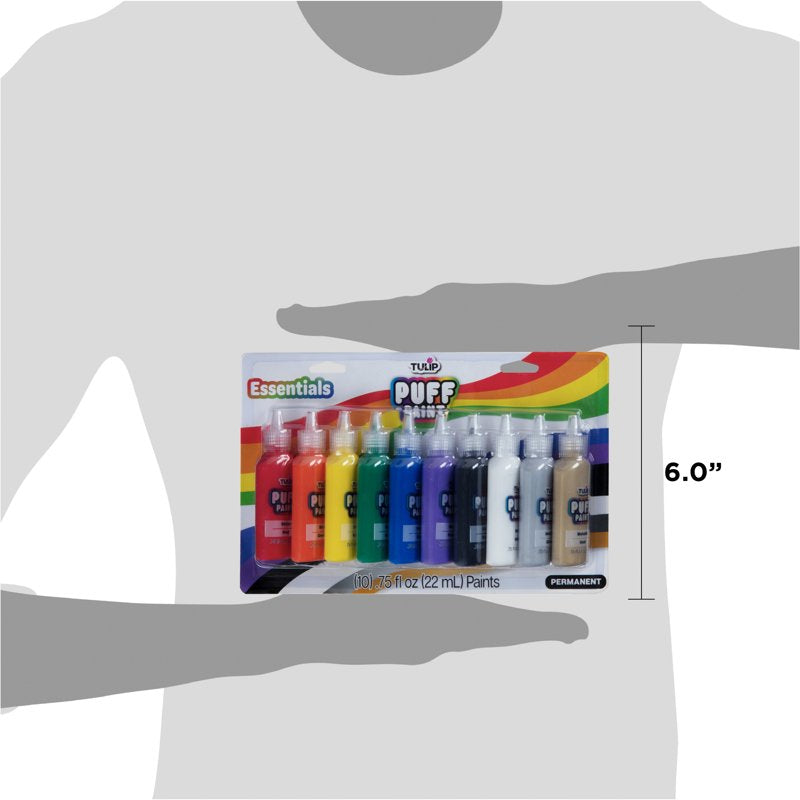 Multi-Surface Craft Paint Set - 10 Vibrant Colors for Fabric and Art Projects