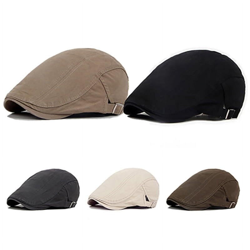 Men's Newsboy Cap Flat Gatsby Golf Beret Ivy Hat Adjustable Casual Stylish Cotton