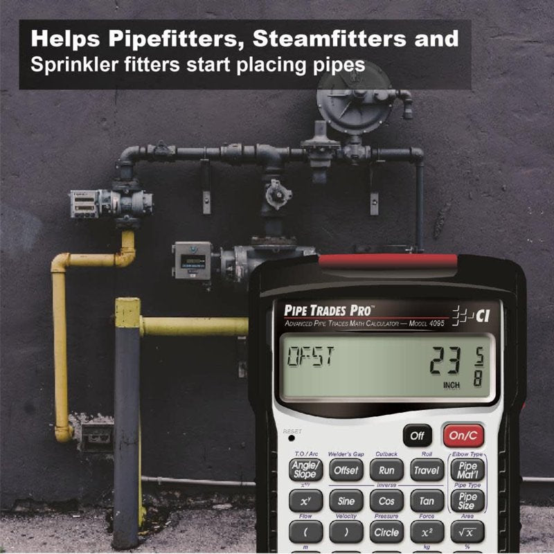 Construction Calculator for Pipe Fitting & Plumbing - Portable with Hard Case