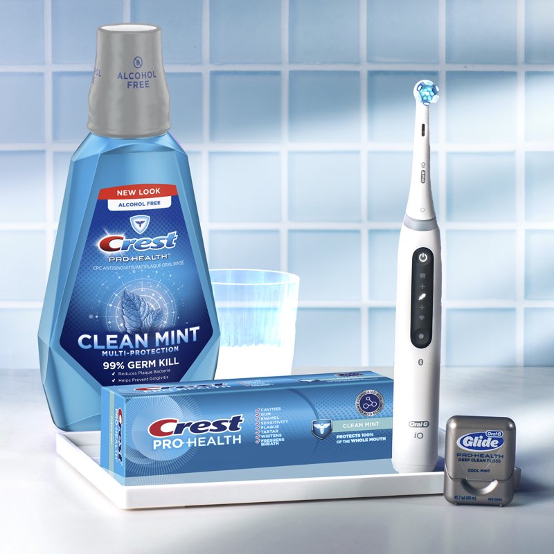 Multipack Alcohol-Free Mouthwash with Fresh Mint - 6 Bottles, 1L each
