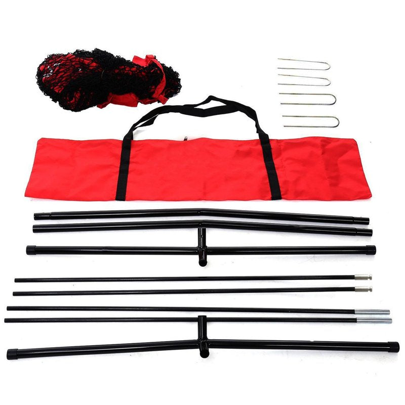 7 Ft Baseball Softball Practice Net with Carry Bag & Metal Frame for Hitting Pitching & Fielding Training
