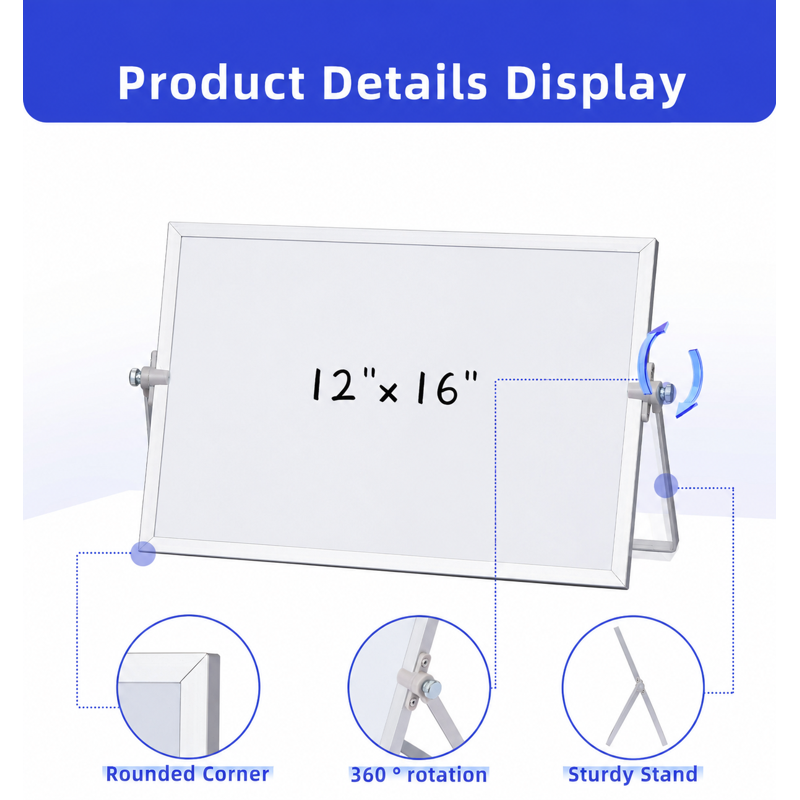 Magnetic Double-Sided Dry Erase Whiteboard with Stand & Accessories Set