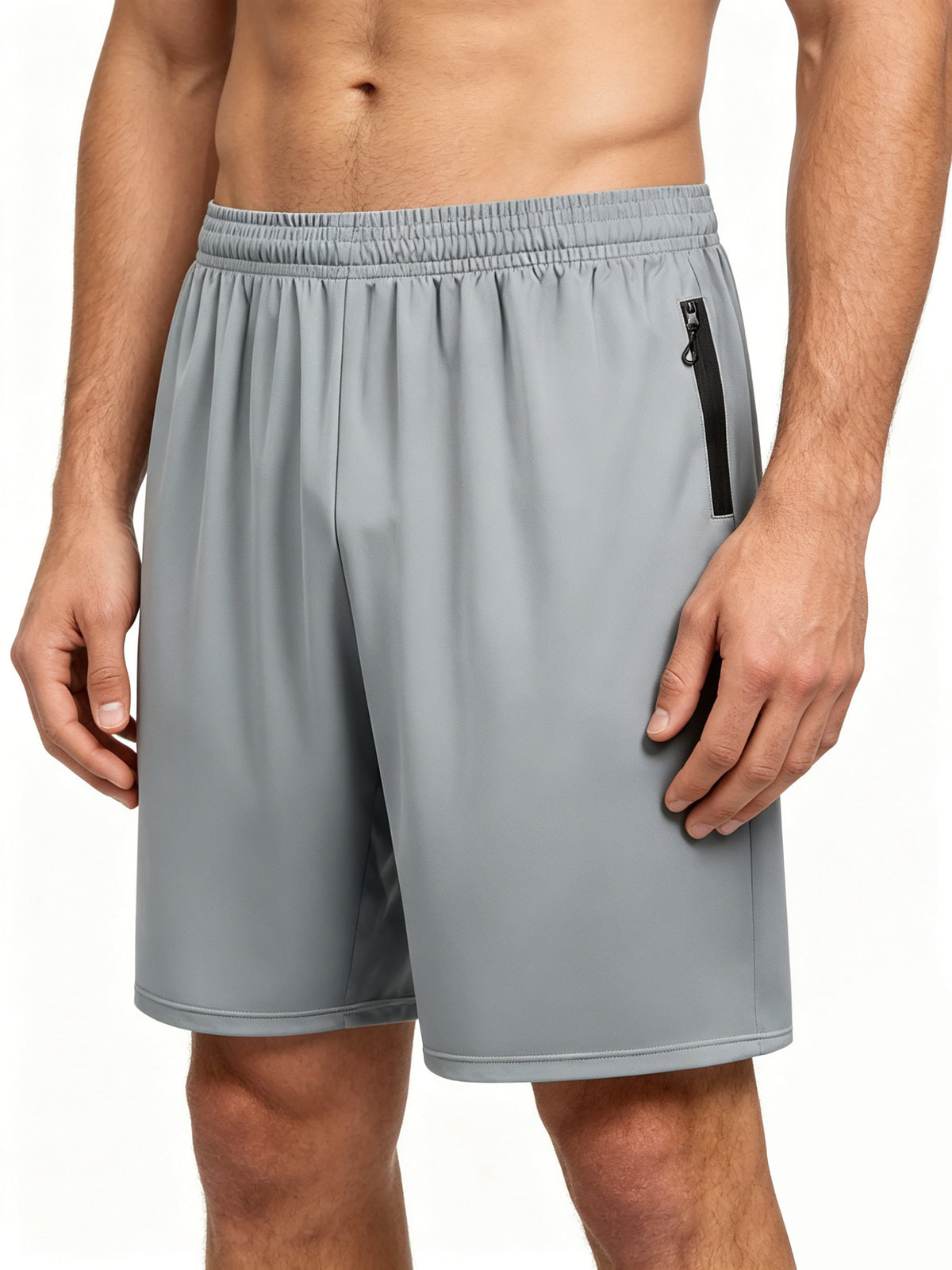 Men's Athletic Shorts 5-Piece Sports Set with Zipper Pockets - Performance Workout Gear