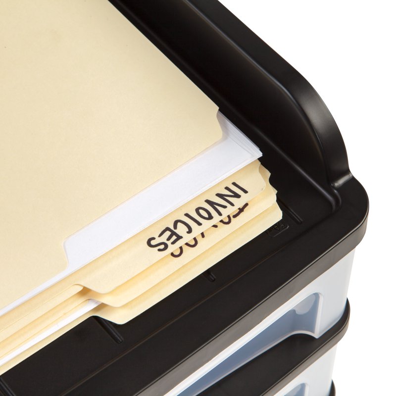 Medium 3-Drawer Desktop Organizer with Open Tray Top - Space-Saving Storage Solution