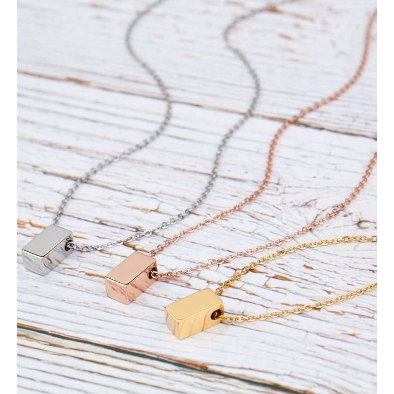 Mother and Daughter Matching Necklace Set - Silver & Gold Cube and Infinity Rings, Gift for Her
