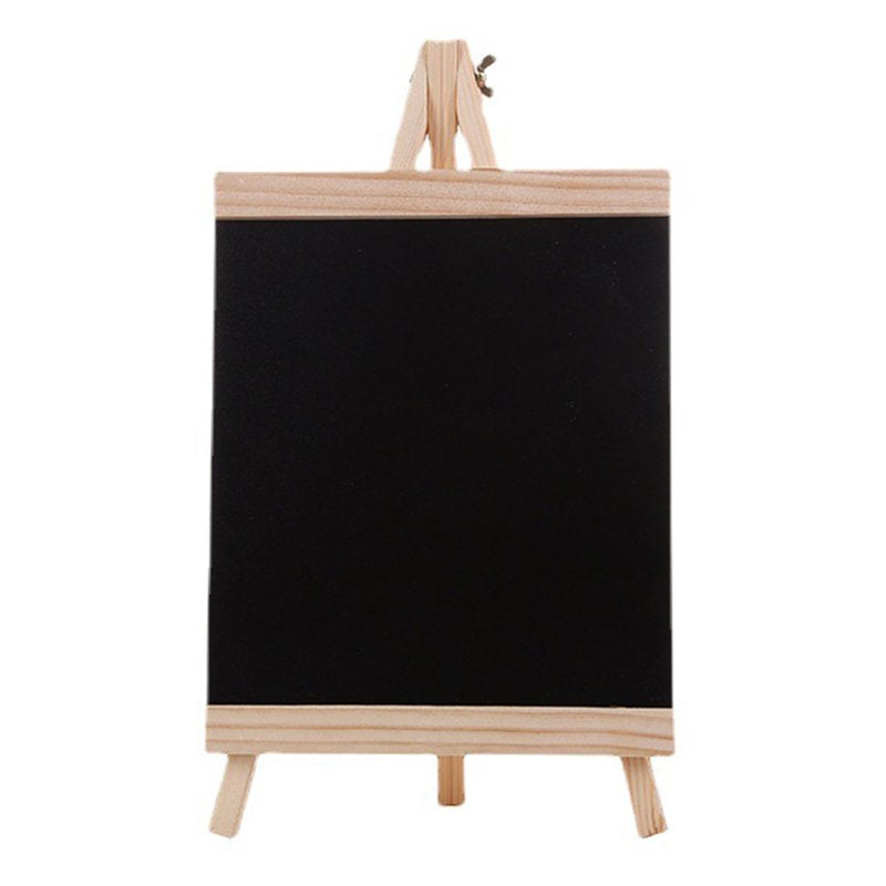 Wooden Chalkboard Sign Board with Easel for Menus & Events - Small Tabletop Display