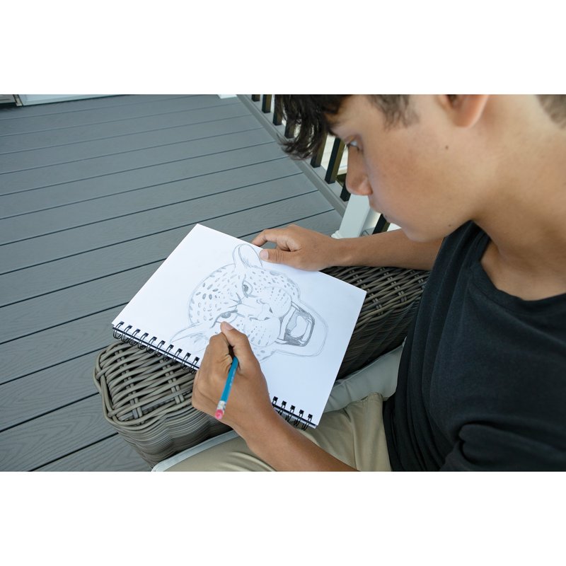 Heavyweight Sketch Book with Poly Cover - 75 Sheets, 9x12 Inches