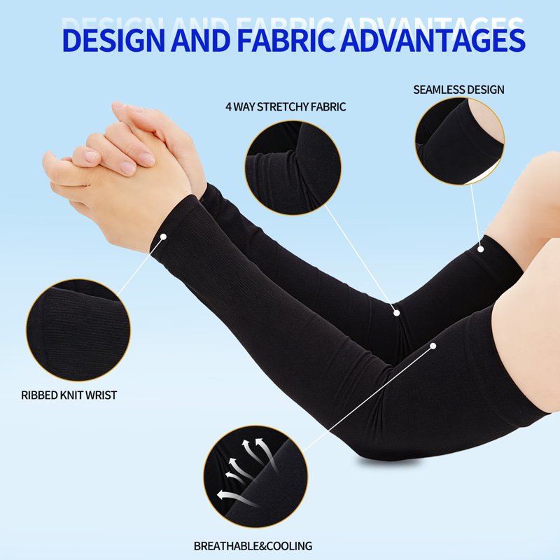 Cooling UV Protection Arm Sleeves Unisex Sports Compression Sun Cover