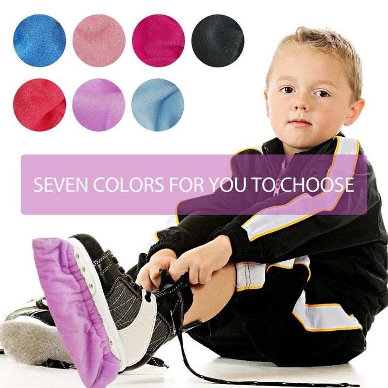 Ice Skate Blade Cover Protectors - Short Plush Material, Water Absorbent, Fits 20-31cm Blades