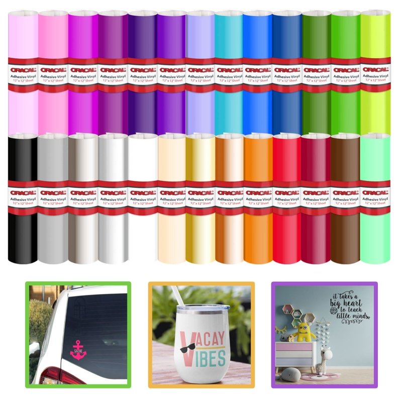 Vinyl & HTV Crafting Bundle for Cricut and Silhouette Machines - 24 Inch Siser Romeo