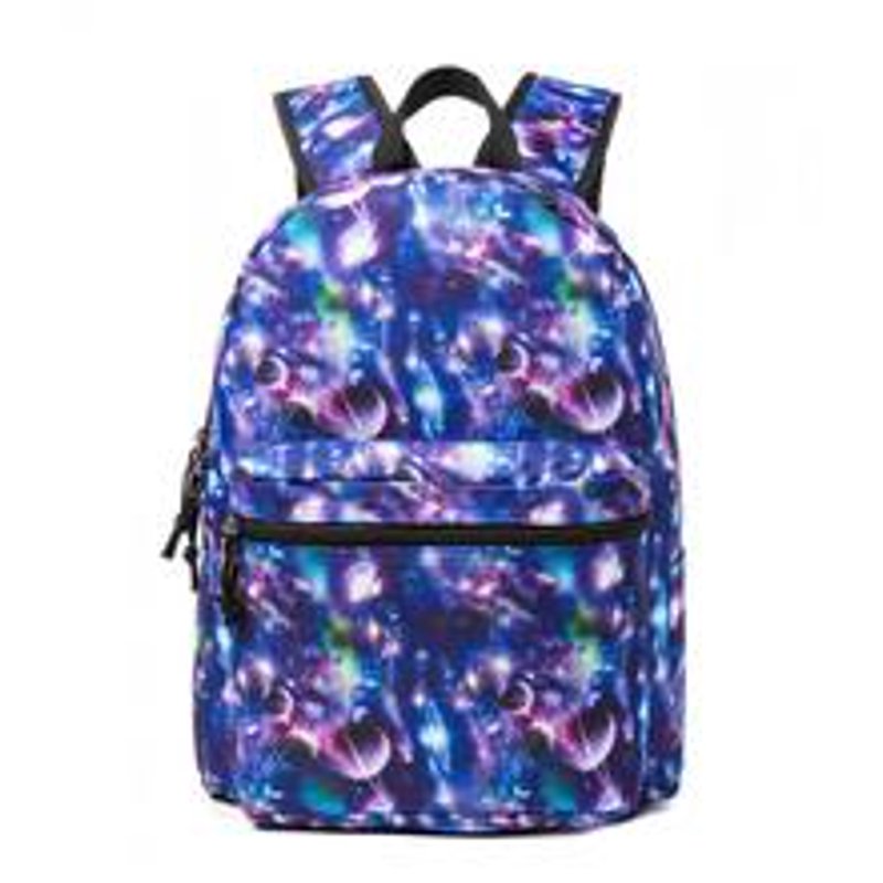 Unisex Printed School Backpack Laptop Tablet Travel Daypack - Galaxy Pattern