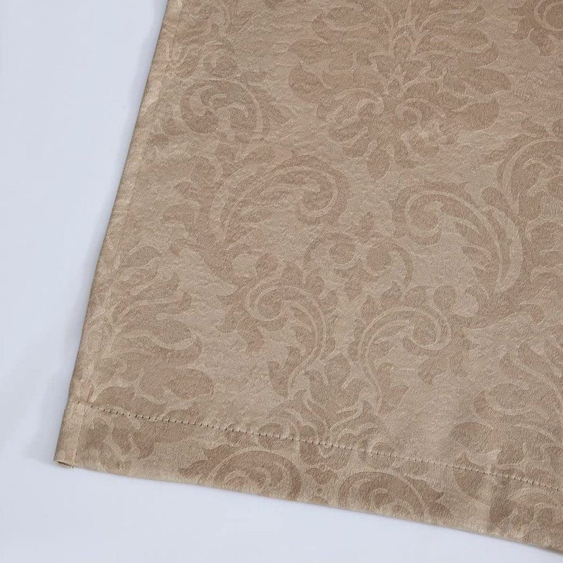 Blackout Curtains - Textured Damask Pattern Thermal Room Darkening Drapes