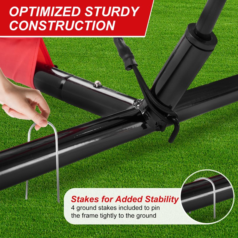 Baseball Practice Net with Quick Setup, Strike Zone Target & Carry Bag - 7x7 ft
