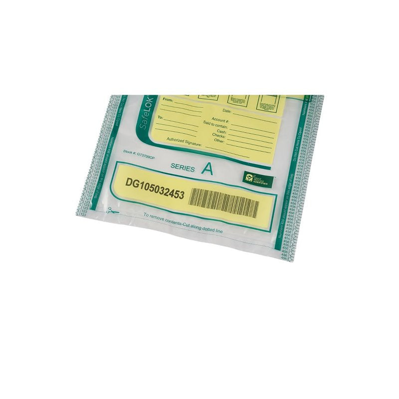 Tamper-Evident Deposit Bags 9x12 Clear Pack of 100 Secure Bank Storage