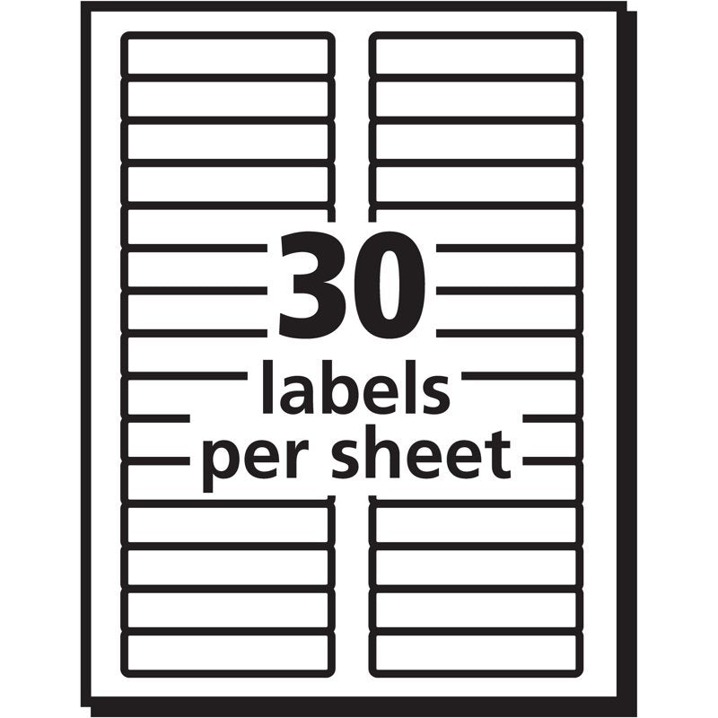 Removable File Folder Labels 750 Pack - Sure Feed & Easy Peel Adhesive