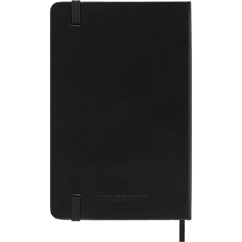 Pocket Notebook with Hard Cover - Ruled, 192 Pages, Black