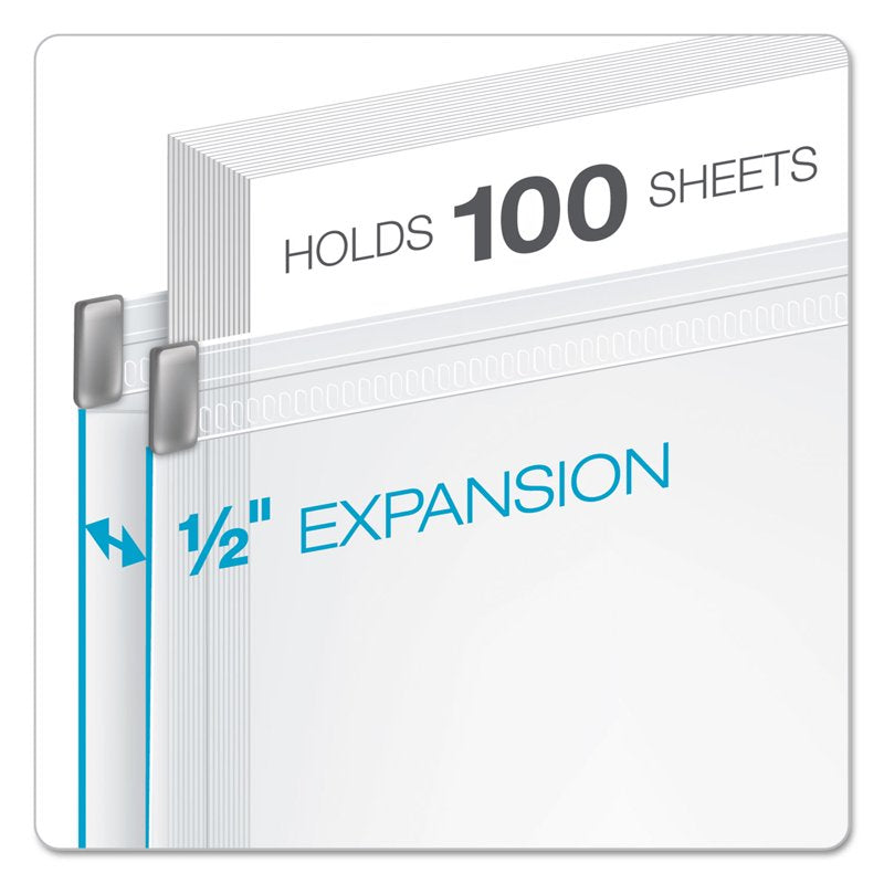 Clear Zipper Binder Pockets for Documents and Photos, 8.5 x 11, Pack of 3+